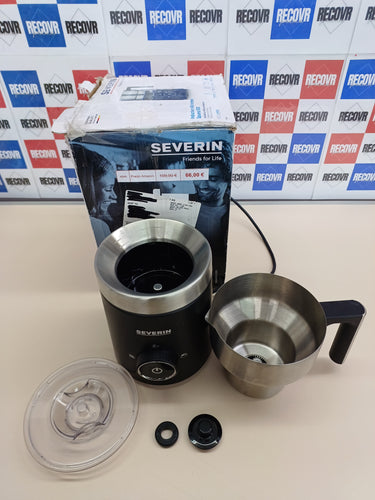 Espumador de leche por inducción Spuma 500, espumador eléctrico apto para el lavavajillas, bote espumador, acero inoxidable cepillado/negro mate, SM 3585 SEVERIN